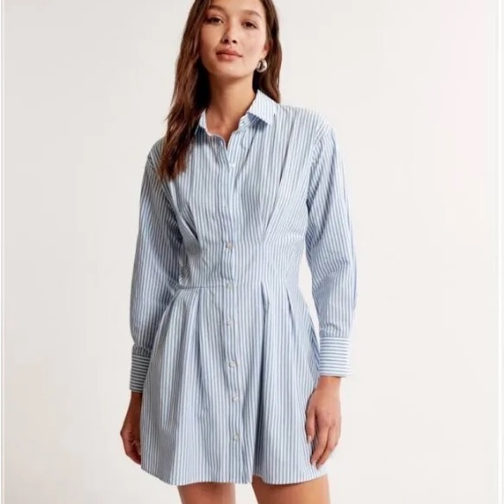 Abercrombie & Fitch Light Blue Striped Dress